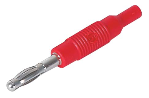 Adapter, 2 mm Buchse, 4 mm Stecker, rot